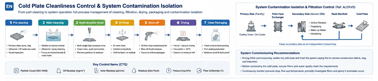 How to Control Cold Plate Internal Cleanliness: Particles, Oils, Cleaning, Drying and Packaging