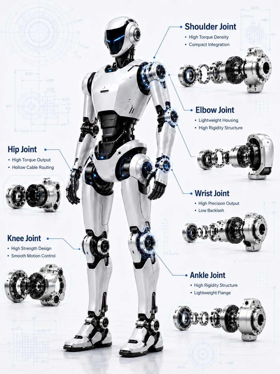 Humanoid Robot Joint Precision Parts Machining